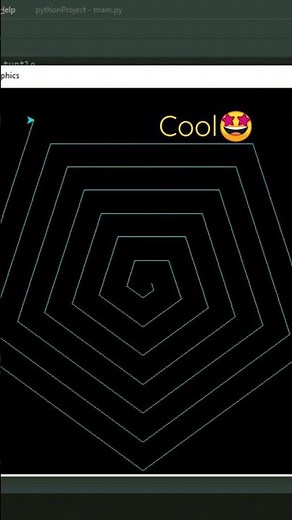 Draw Spiralling Polygon 🤩 Using Python Turtle | #shorts #shortvideo #short #python #pythonturtle