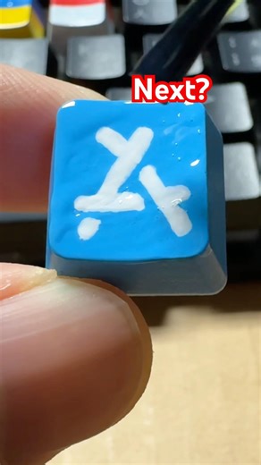 Drawing A for App Store but on my keyboard #appstore #drawing #keyboard