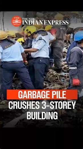 16 feared trapped as garbage mound collapses on building near Pune after heavy rains