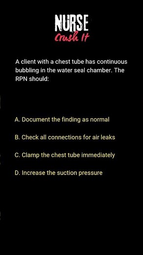 Chest Tube Continuous Bubbling – Fix It!