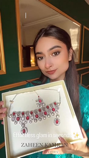 “How to style our statement choker ✨ From simple to stunning in seconds  Your outfit, but elevated  Shop the look → WWW.ZAHEENK.COM #zaheenkamran #zaheenkamran #styleinspo #chokerlove #jewelrygoals” | Zaheen Kamran - Designer Jewellery | Facebook