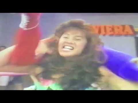 Americana vs. Royal Hawaiian Title Rematch red white blue GLOW POWW ladies women gals wrestling