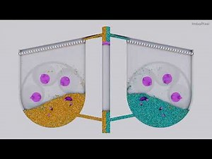 Particle fluid. Elevator. Simulation [36]