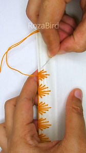 9.4M views · 93K reactions | New & Trendy Border Lace Hand Embroidery Sewing Tutorial! #fypシ #fbreelsvideo #embroidery #shorts #cute #trending #everyone #fbreels #reelsfb #border #handembroidery #facebookreels #viral #stitch #handmade #reels #borderline #reelsviralシ | RozaBird | Facebook