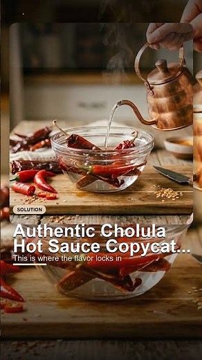Authentic Cholula Hot Sauce Copycat Recipe: Make Mexican-Style Pepper Sauce at Home #shorts