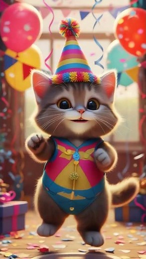 Funny Happy Birthday Cat Song 😂🐱 | Sing Along Happy Birthday To You