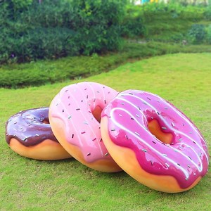 [Hot Item]   Candyland Theme Park Props Life Size Fiberglass Resin Candy Donuts Sculpture Model for Sale
