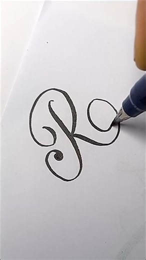 How to write capital R with cut marker