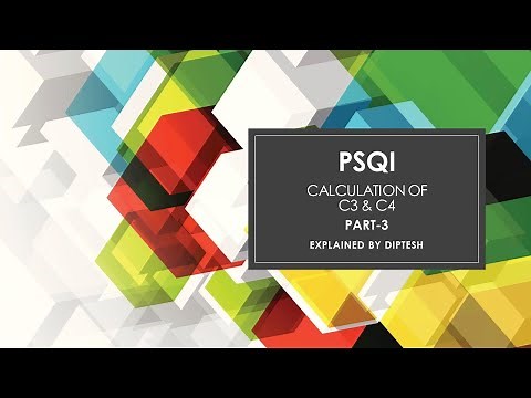 How to score PSQI using Excel | Part-3 | Calculation of C3 & C4 | Research | SVYASA, BANGALORE