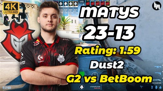 MATYS (23-13) G2 对阵 BetBoom (Dust2) Stake Ranked Episode 1 #cs2 #G2 #MATYS