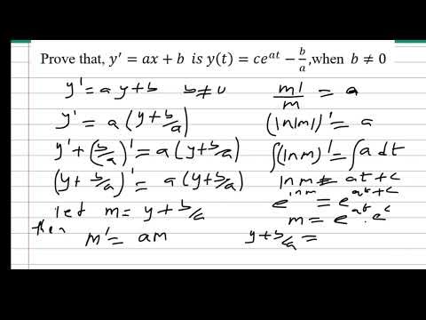 Ordinary Differential Equations - Part 1 - Introduction
