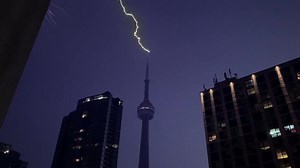 CN Tower struck multiple times by lightning
