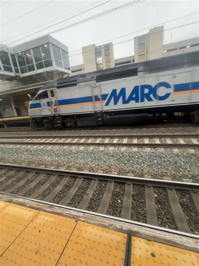 Marc Penn line train 688 arriving at bwi airport station #mdot #foryou #train