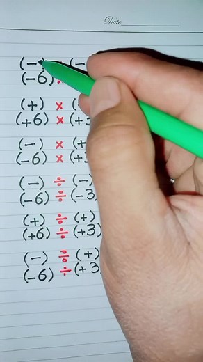 Sign ( - × ÷) rules in Mathematics #umarsunny37 #mathematics #learnontiktok #Math #foryou