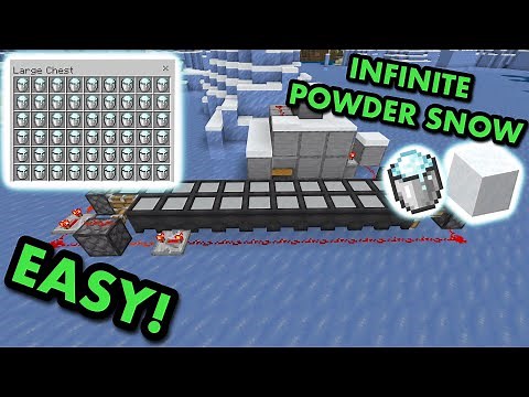 SIMPLE 1.21 AUTOMATIC POWDER SNOW FARM TUTORIAL in Minecraft Bedrock (MCPE/Xbox/PS4/Switch/PC)
