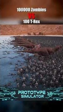 100,000 ZOMBIES vs 100 T-REX (Total Carnage) 🦖 #uebs2 #2026 #trex #zombies #simulation #gpu