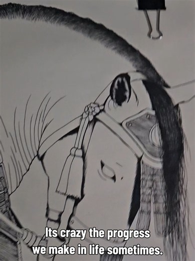Horse Pen Drawing Progress: 10 Years of Art in One Collection