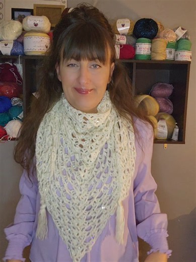 châle crochet facile 😊tutoriel sur nessacrochet youtube 😉 #crochet #knitting #tutorial #handmande #crochetpattern