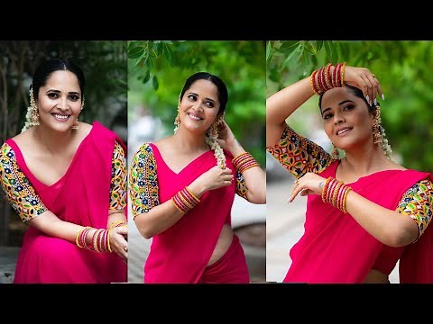 Anasuya Bharadwaj Pink Saree Latest Photoshoot Video | TFPC