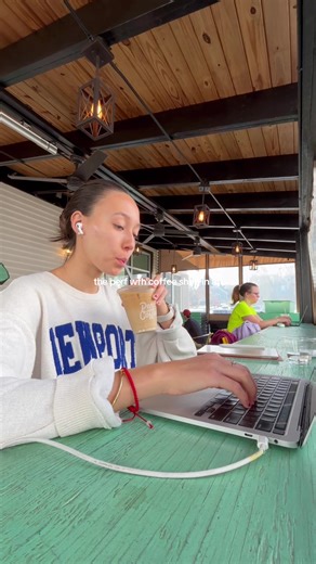 colorful, fun drinks, and indoor/outdoor seating 📍perc (grant park) #coffee #atlanta #coffeeshop #wfh #remote