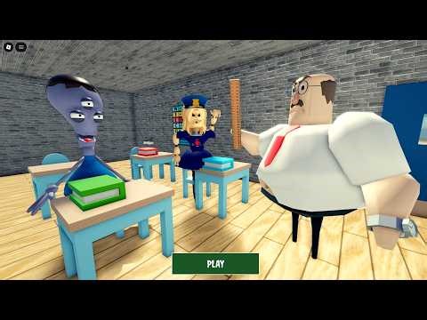 ALIEN AND POLICE GIRL TROLL MR PICKLE? GREAT SCHOOL ESCAPE OBBY Update Gameplay