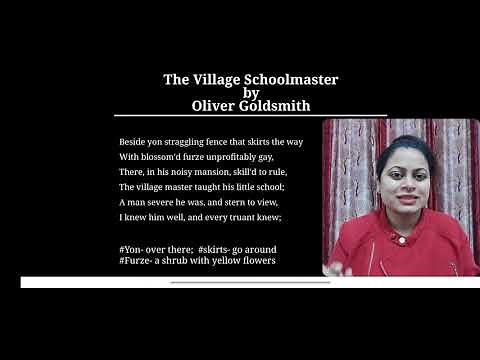 The Village Schoolmaster by Oliver Goldsmith | Lec 51