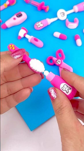 DIY How to Make Polymer Clay Miniature Doctor Set | DIY Easy Polymer Clay tutorial Mini Medical Kit