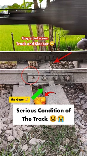 The Life Cycle of Expired Rail Tracks 😫😭 #Train #Railtrack #Railway #Weak #serious #Broken #loose
