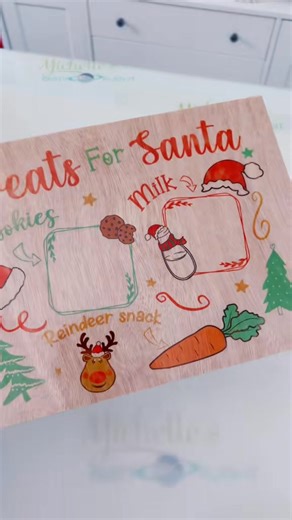 Sharing how I sublimate wood using thermal laminate pouches to make a Treat platter for Santa! (PS - I don't put food directly on the surface, I use a cupcake liner under cookies etc.) | Michelle's Party Plan-It by Michelle Stewart