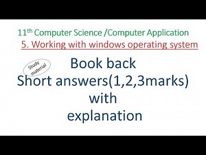 11th computer science chapter 5| book back answers | short answers