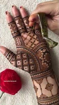 Beautiful And Easy Mehndi Design ! #mehndi #henna #mehndidesign #shorts