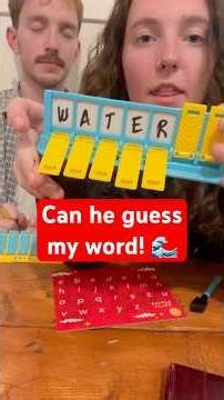 he won't guess my word 😆