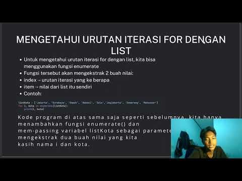 (4) Loop/Pengulangan for & while l algoritma pemograman