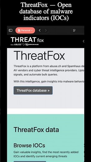 ThreatFox: Live Malware IOC Intelligence Platform #CyberCavin #cybersecurity