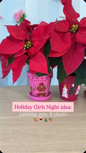 The Cherry Patio | Your sign to invite your girls to a painting pots for plants night out- Holiday Edition💖 • • • #girlsnightideas #girlsnightin #bestie... | Instagram