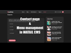 Build form page and Menu Management part 10 | Django & Wagtail CMS