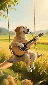 Golden Strings: This Dog’s Guitar Solo Will Melt Your Heart! 🎶🐾