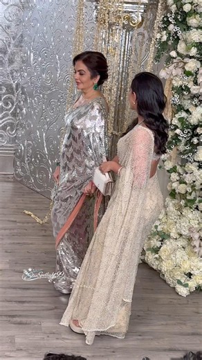 Nita Ambani & Radhika Ambani at Manish Malhotra’s Diwali Bash 👑✨ | Festive Fashion Goals ❤️