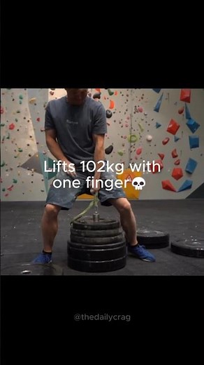 Magnus Midtbø Deadlifts 100KG with One Finger⚡#climbing #shorts #strength #edit #calisthenics
