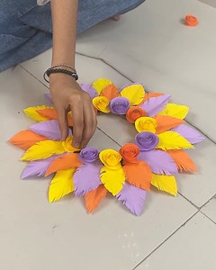 41K views · 617 reactions | DIY Paper feather wall hanging ! #wallhanging #homedecoration #diyideas | Click For Craft | Facebook
