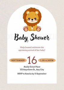 Lion Baby Shower Invite (print Version   Digital Version) - Etsy