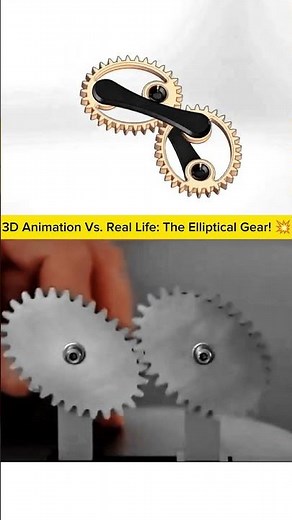 Watch How Elliptical Gears Change Speed Instantly! ⚙️ #howitworks
