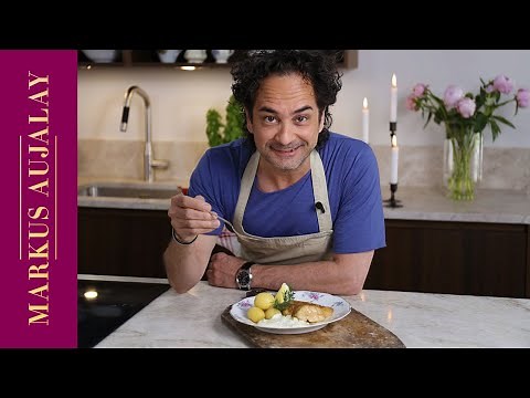 Stekt torsk med kall dill- och gurksås och kokt färskpotatis | Markus Aujalay