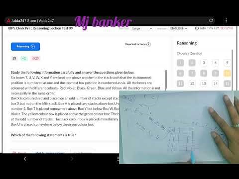 ADDA247 IBPS CLERK reasoning Practice toughest MOCKTEST 💪💯💪💯#mocktest #ibpsclerk #sbi #ibps #bank