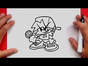 How to draw Boyfriend FnF | Drawing Boyfriend Neo | Friday Night Funkin