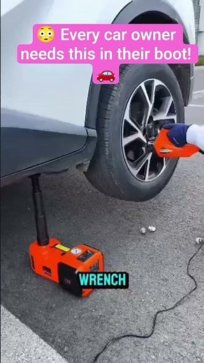 Portable 5-in-1 Electric Car Jack Kit | Emergency Roadside Assistance Tool #roadsideassitance #diy