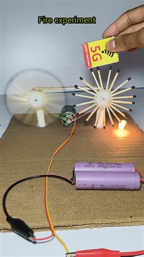 Homemade fire experiment #science​ #project​