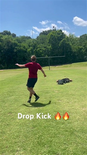 Drop Kick from session, full video on YouTube #football #kicker #fieldgoal #dropkick