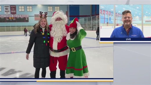 Skating with Santa at the Mullett Ice Center in Hartland