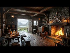 Cozy Scottish Highland Tavern | Medieval Ambience & Celtic Folk Music | Bagpipes, Fiddle & Fire